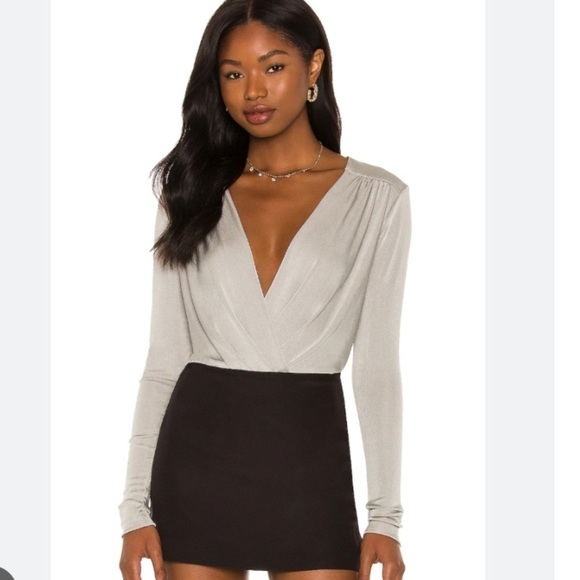 Free People Tops - Intimately Free People Turnt Oxide Silver Metallic Bodysuit XS